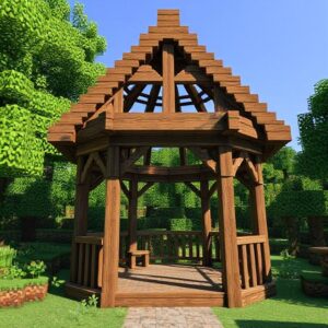 Classic wooden gazebo